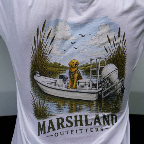 On The Marsh | White pocket tee
