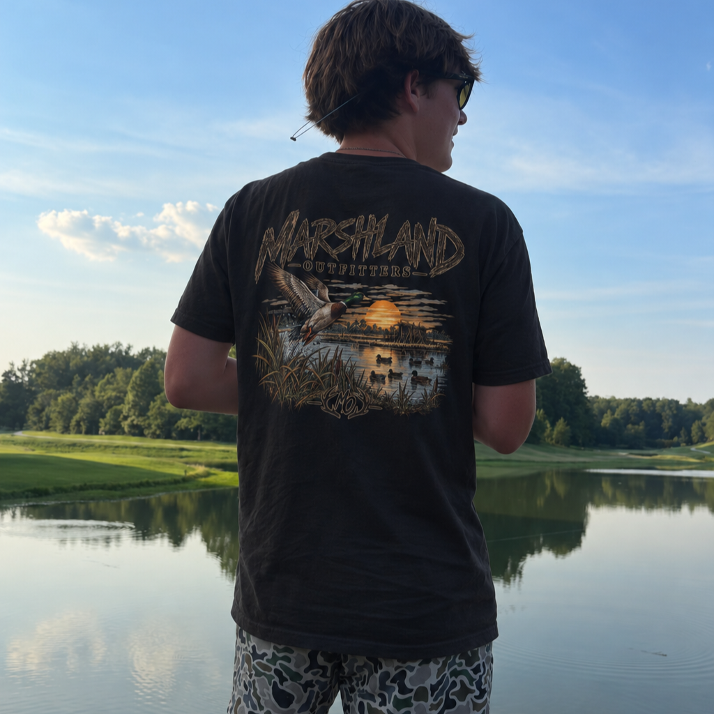 Sunset On The Marsh | Black